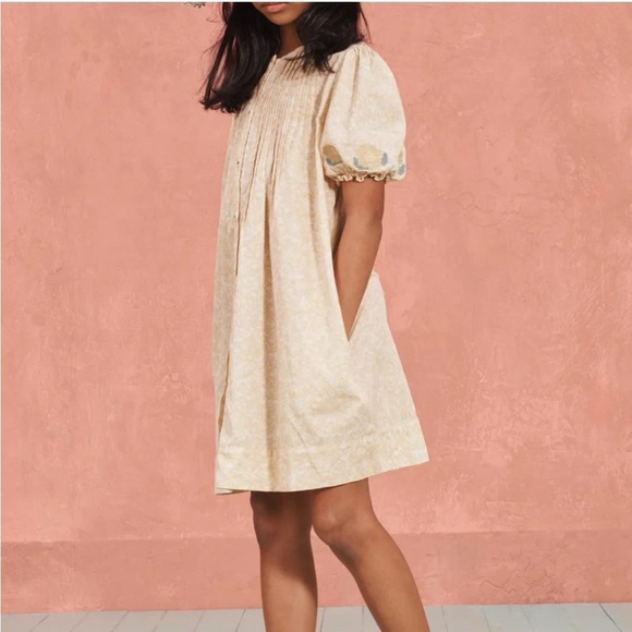 Zara timeless embroidered flower dress - sanvalentin.cl